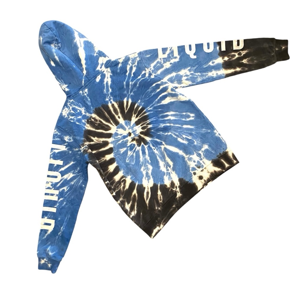 Team Liquid Heritage Spiral Tie Dye Pullover Hoodie Men's Blue Black Medium - Picture 4 of 13
